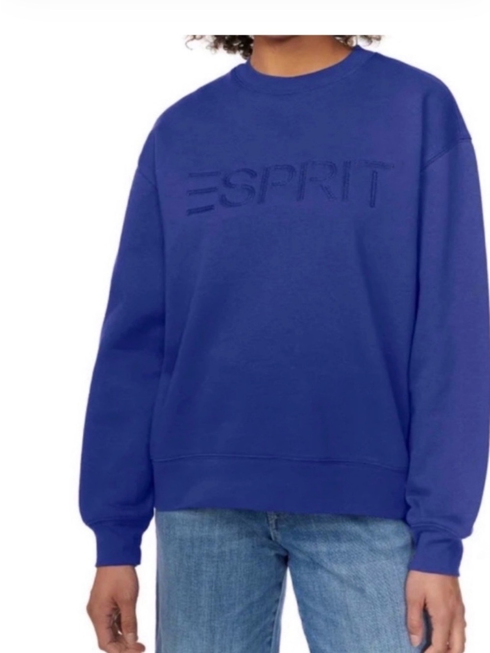 The 80’s are Calling! Esprit Women’s Royal Blue Crewneck Sweatshirt